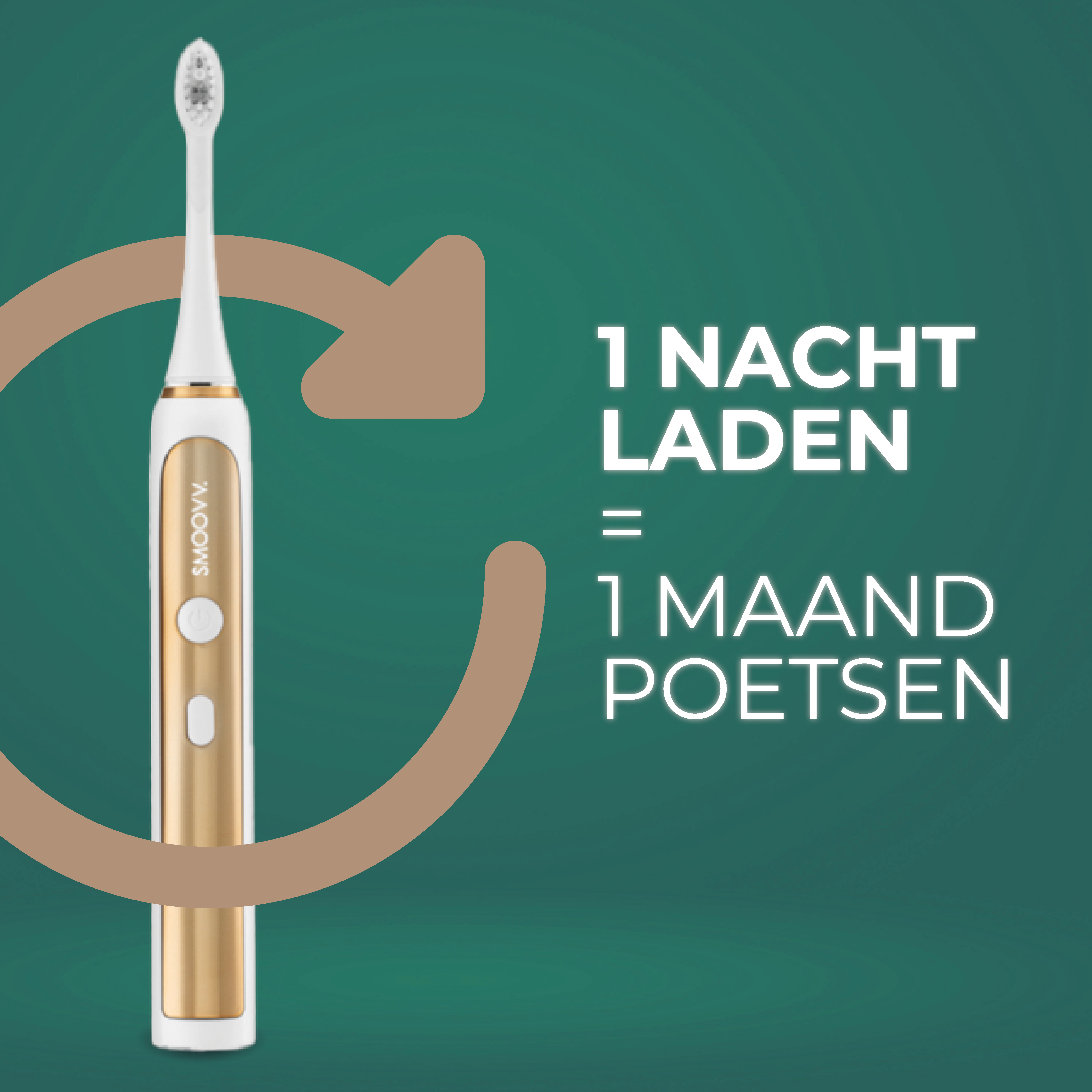 SMOOVV Sense elektrische tandenborstel white and gold