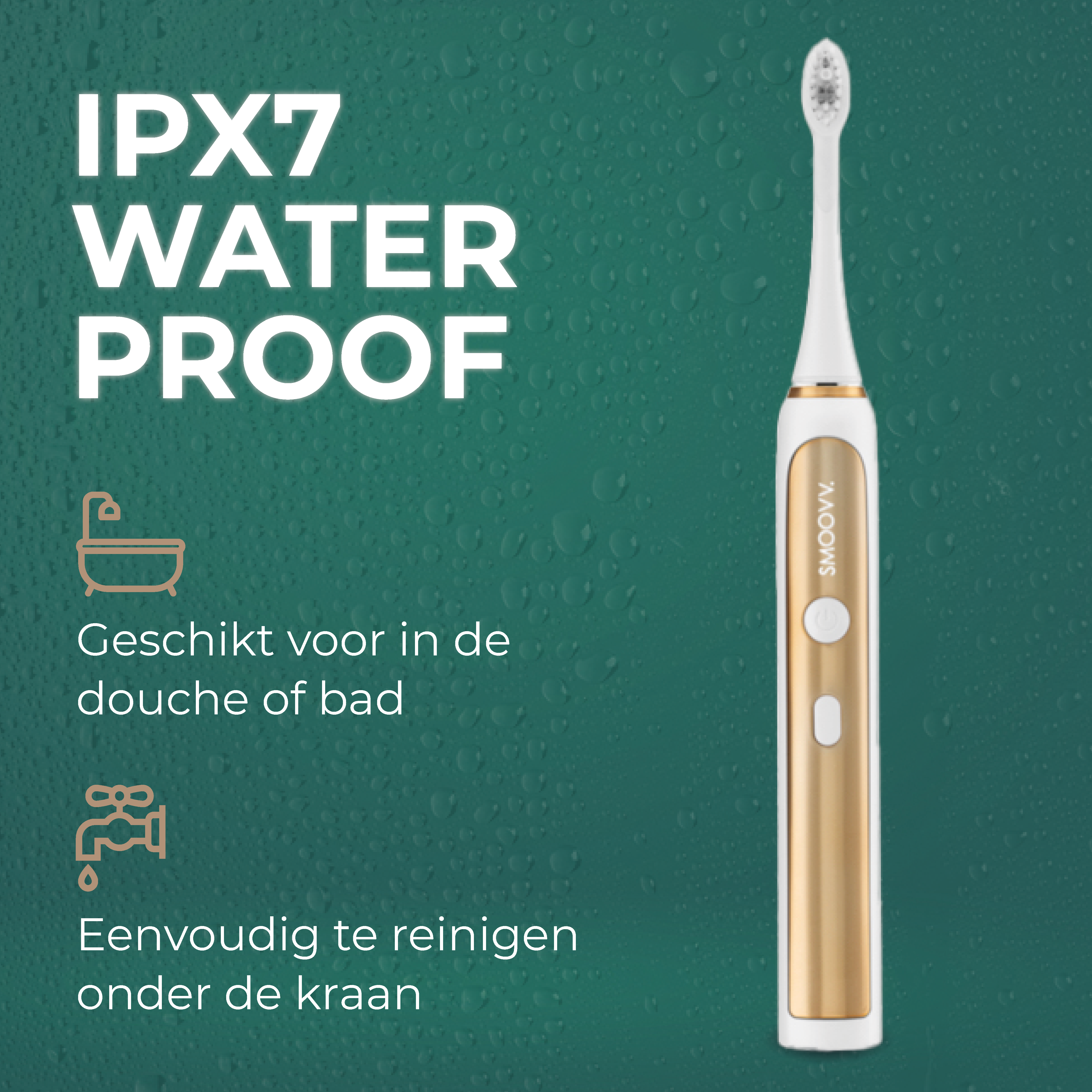 SMOOVV Sense elektrische tandenborstel white and gold