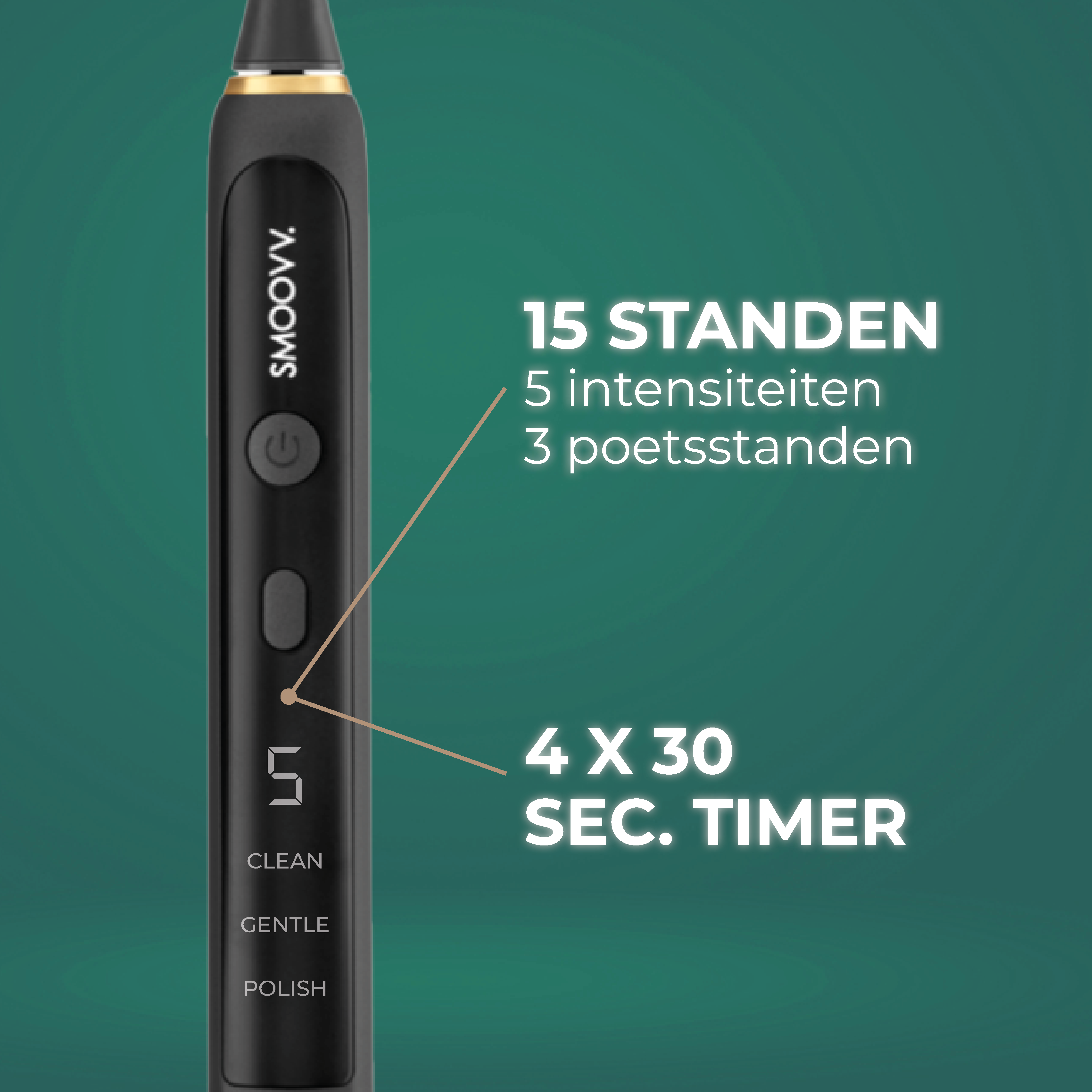 SMOOVV Sense elektrische tandenborstel satin black