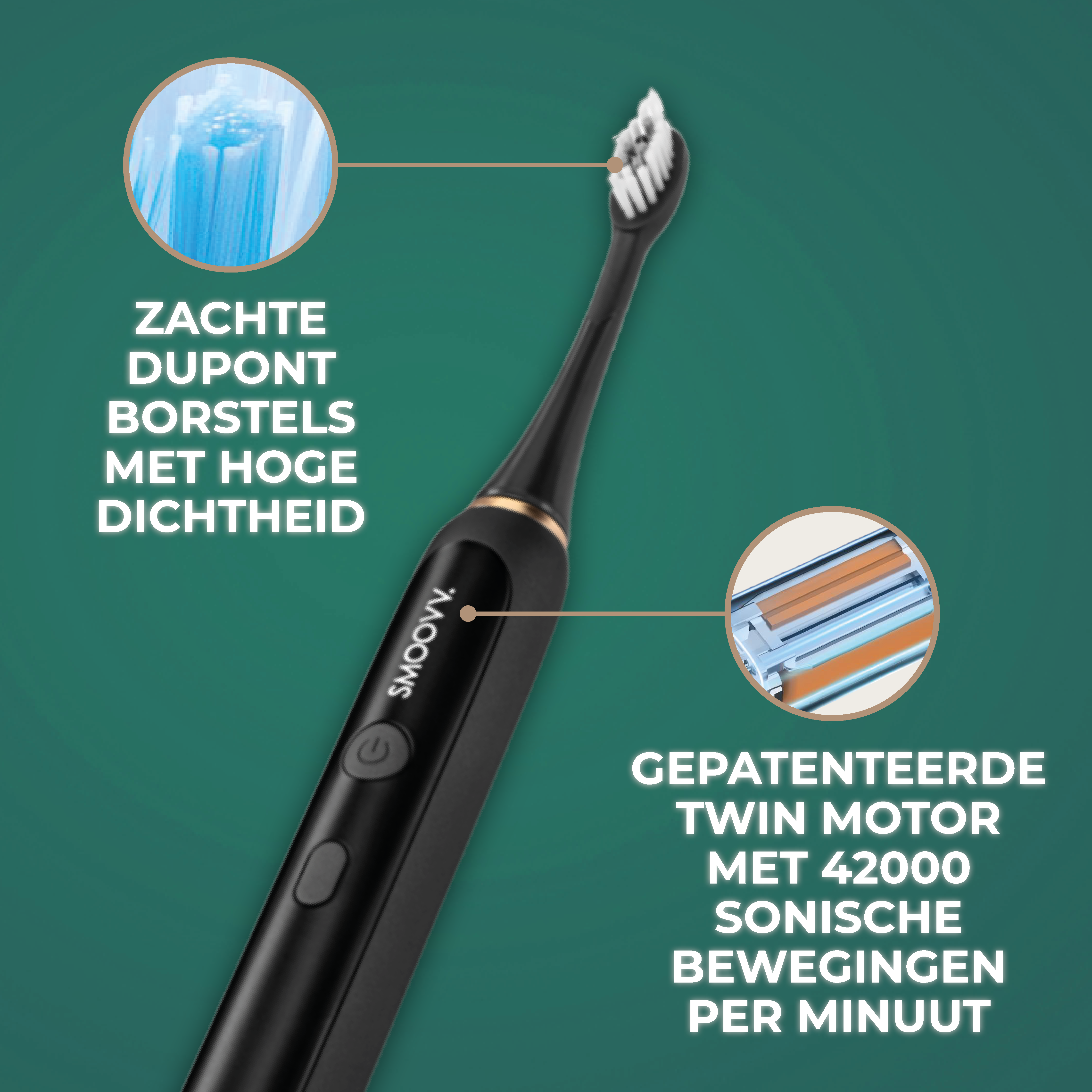 SMOOVV Sense elektrische tandenborstel satin black